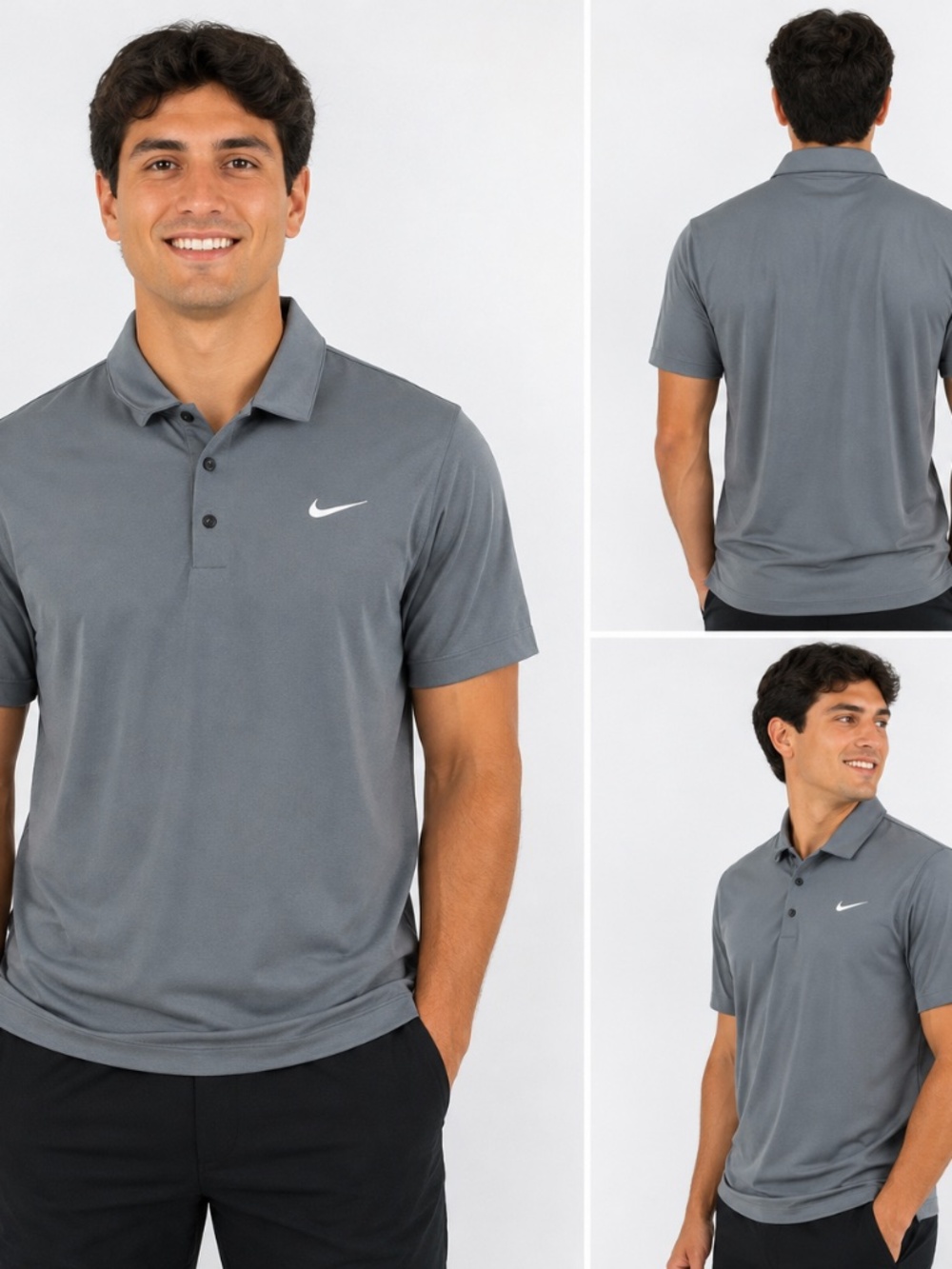 Mens Nike Dri-FIT Gray Size xl Polo Shirt